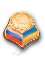 'Ukraine & the Russian Federation' badge of a standard form 'globe'