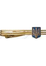 Tie clip with an add-on element 'Small coat of arms of Ukraine'