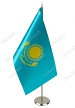 Flag of Kazakhstan on a stand