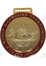 Medal on the tape "WORLD KICKBOXING CHAMPIONSHIP" Kiev 2018  gold