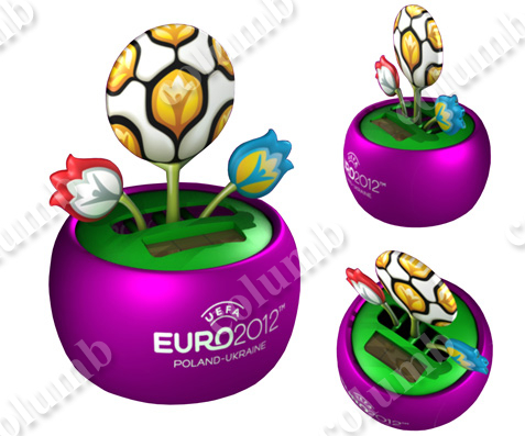 Solar flower with UEFA EURO 2012 TM logotype