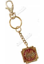 'Columb' key ring, nickeled and enameled (reverse)
