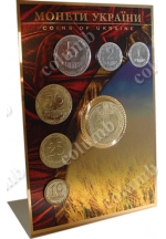 'Ukrainian coins' (corner) metallic post card