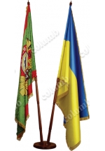 Banner of Ukraine and corporate emblem of 140х210 cm