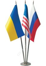 Table flags of Ukraine, the Russian Federation, the United States of America