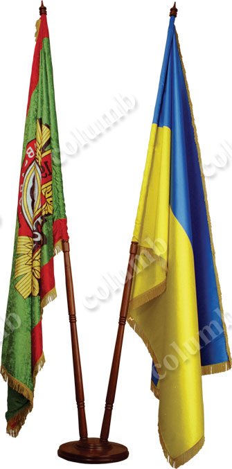 Banner of Ukraine and corporate emblem of 140х210 cm