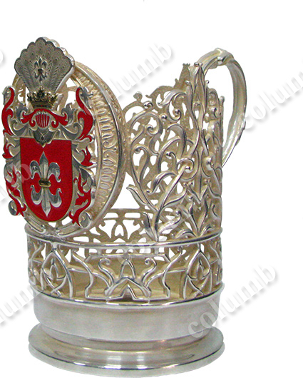 Сup holder with the coat of arms of Gizhitsky