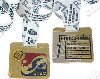 Medal on the tape "EUBC Kharkov-17" gold