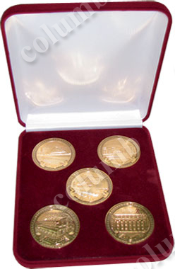 Case for a medal set with a flocked lodgment