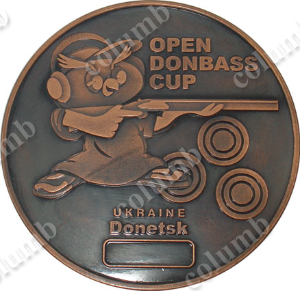 A coined bronzed medal (special type of covering - the old bronze)