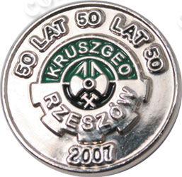 '50 years Anniversary of Kruszgeo' badge