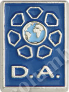 'D.A.' badge, nickeled, fixated with the euroclip